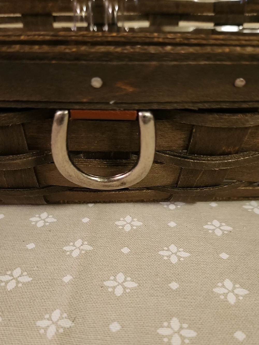 Longaberger Sort and Store Dark Brown Desktop Basket